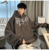 High Street Letter Print Oversized Hoodie Mens New Hip Hop Fashion