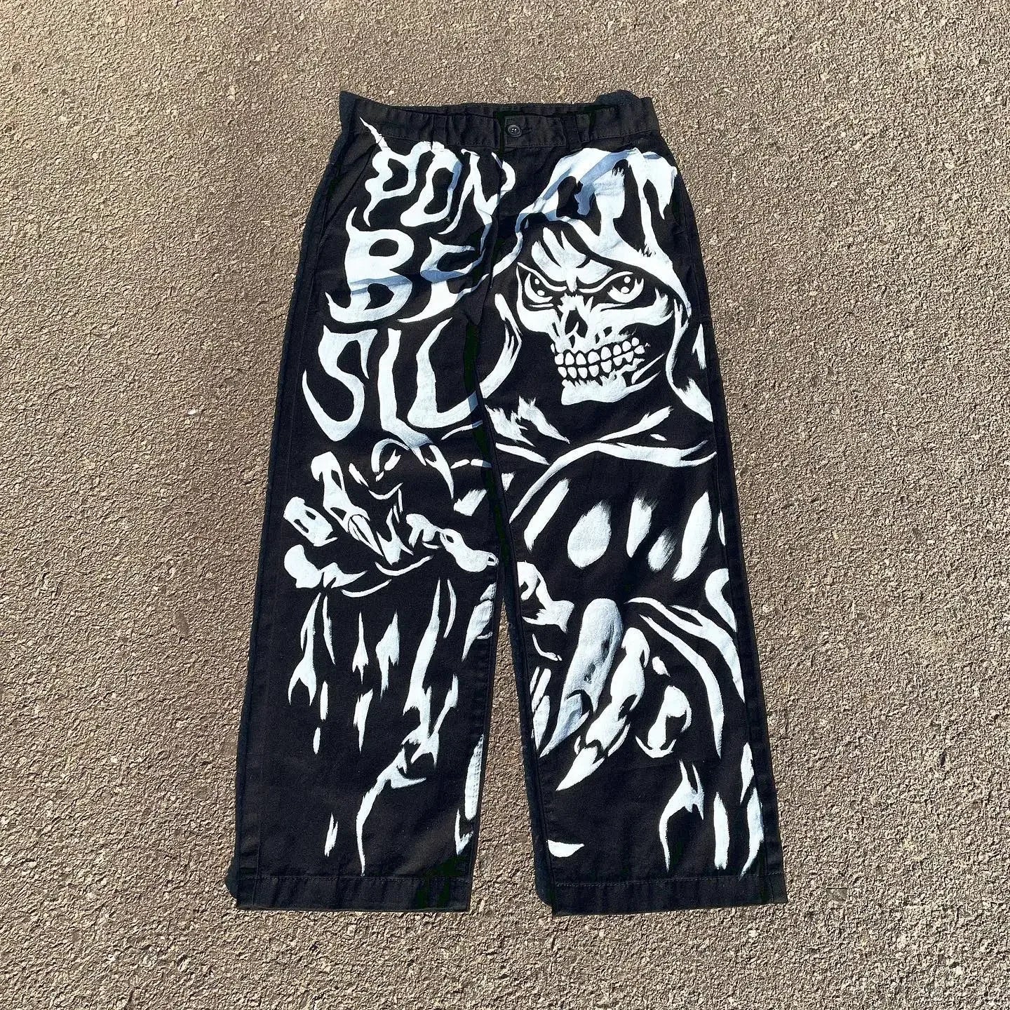 harajuku sunny sexy girl anime print baggy jeans new style wide leg trouser y2k popular streetwear men women high waist pants unique jeans style 5485