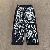 harajuku sunny sexy girl anime print baggy jeans new style wide leg trouser y2k popular streetwear men women high waist pants unique jeans style 5485