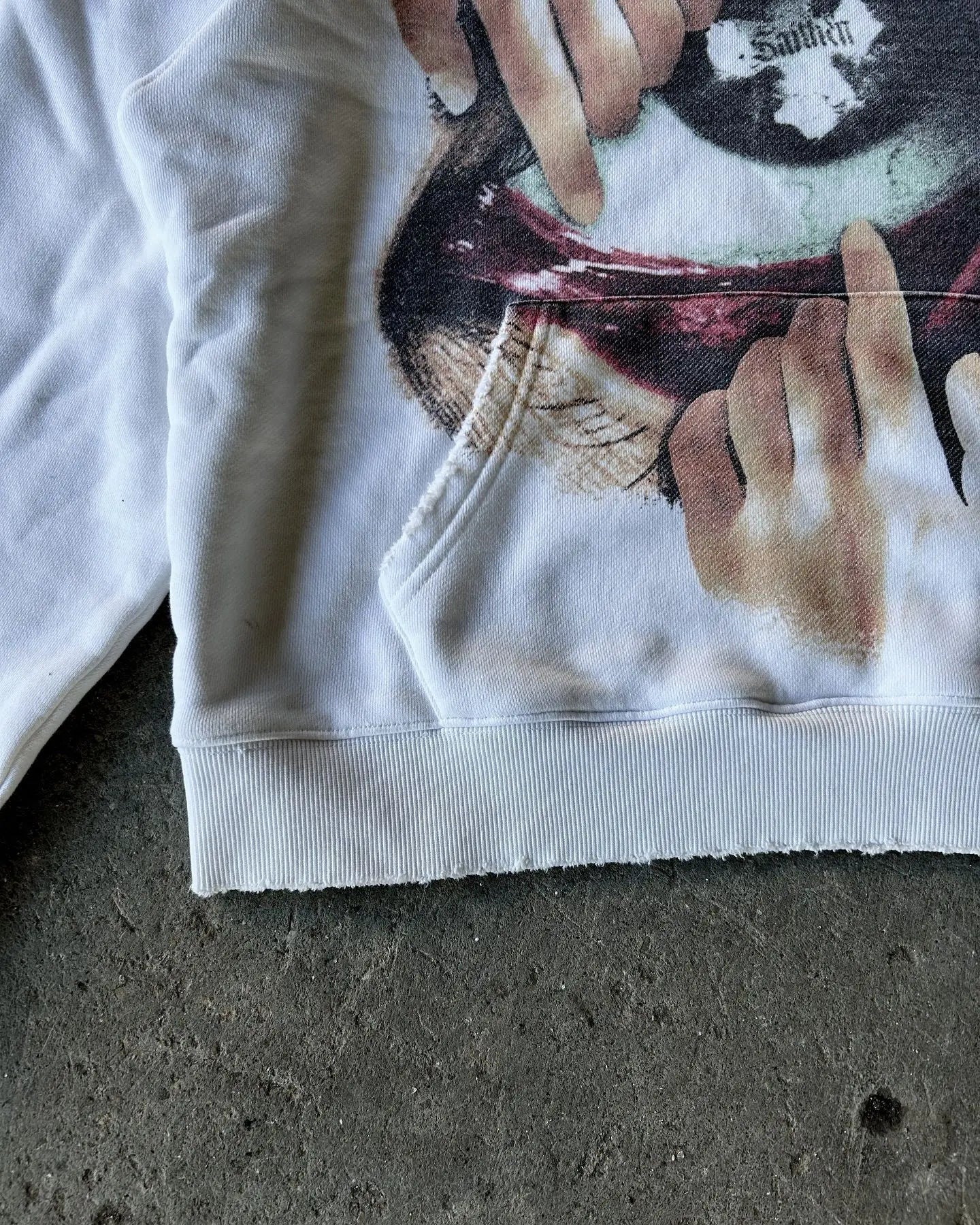 Y2K Autumn Winter Outfit Long Sleeve Hoodie Dark Retro Printed Sweatshirt