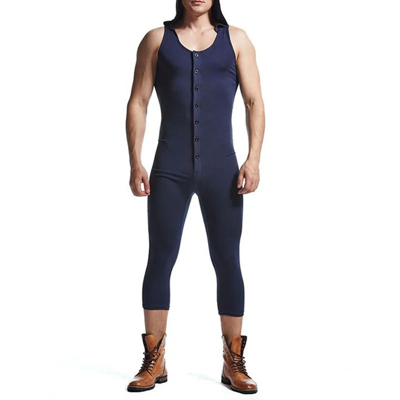 Mens Hooded Bodysuit Cotton Shaping Cardigan Pajamas Home Sports Fitness Gym Personalized Bodysuit Mens Clothing 2024 Summer New