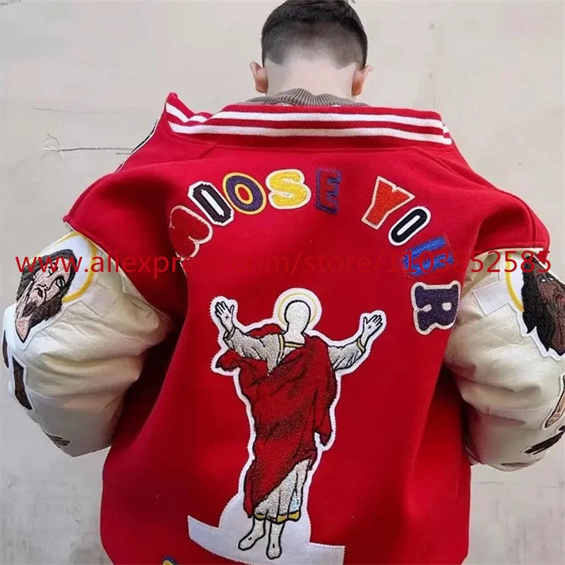 winter street style featuring 2024 autumn winter vintage high street vibe style american heavy duty embroidered baseball jacket coat men top oversize hip hop design – premium quality jacket for men