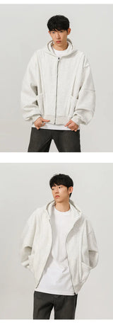 450G Hoody Sweatshirt Men Women Streetwear Fashion Loose Casual Short