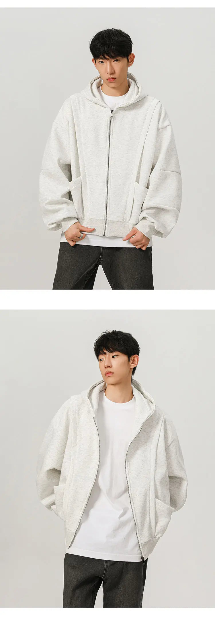 450G Hoody Sweatshirt Men Women Streetwear Fashion Loose Casual Short