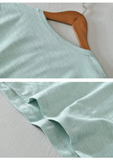 Summer Short Sleeved Men'S Thin Section Casual All Match Loose Cotton Breathable Round Neck Solid Color Bottoming Shirt