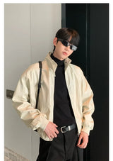 retro baseball bomber, daily drip outerwear, casual outfit