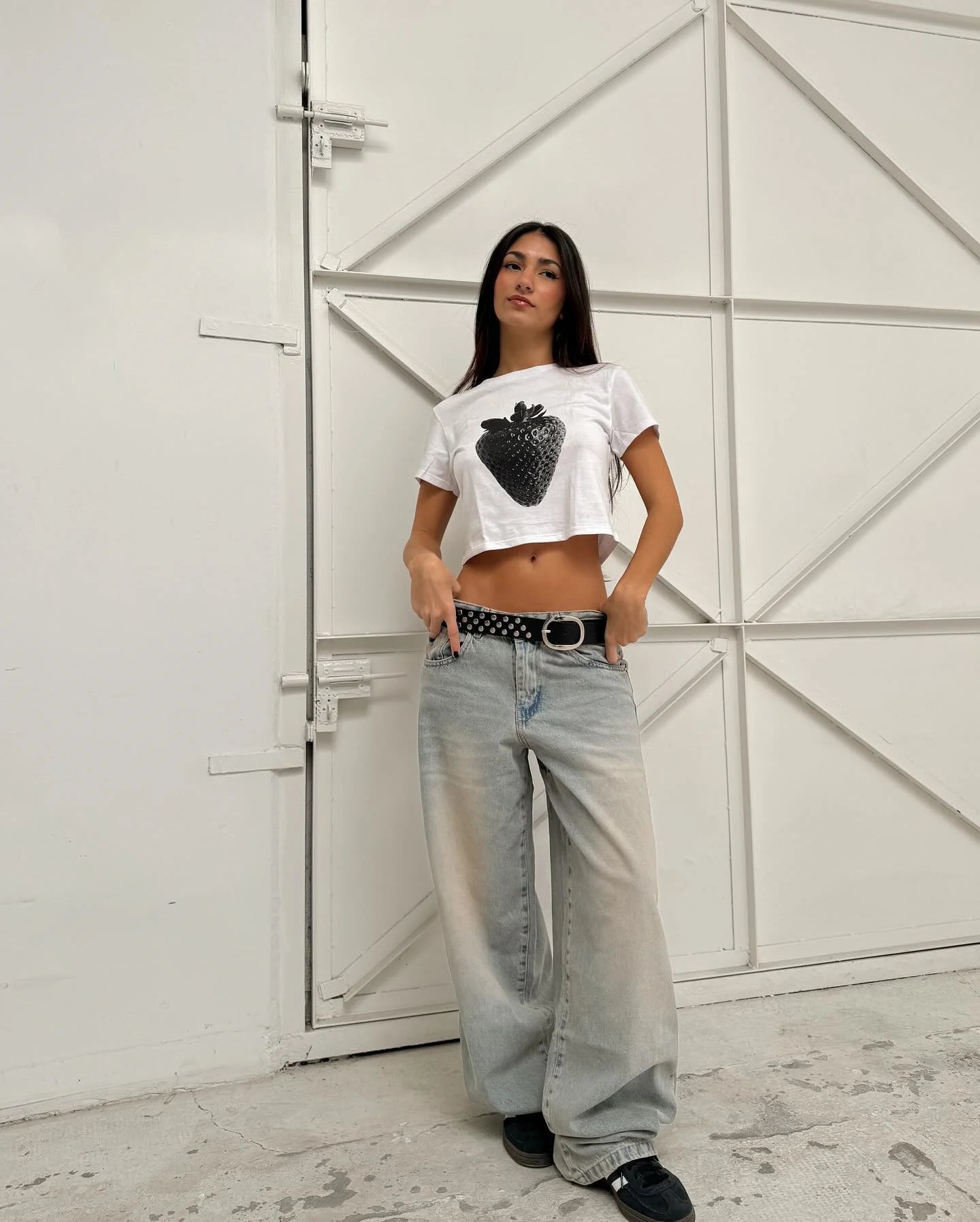 sadcore anime shirt with manga blocks and techno text glitch