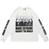 "Against The World" Unisex Men Women Graphic Streetwear Sweater Daulet Apparel