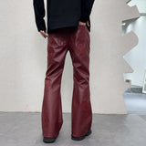 pu leather pants men streetwear fashion hip hop punk gothic vibe casual faux leather pant man boyfriend motorcycle trousers unique default style 3018
