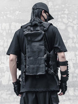 fashion hip hop sleeveless vest men cargo waistcoat with pockets military jacket new casual streetwear tactical sweatshirts n - variant style 412179 for streetwear fashion