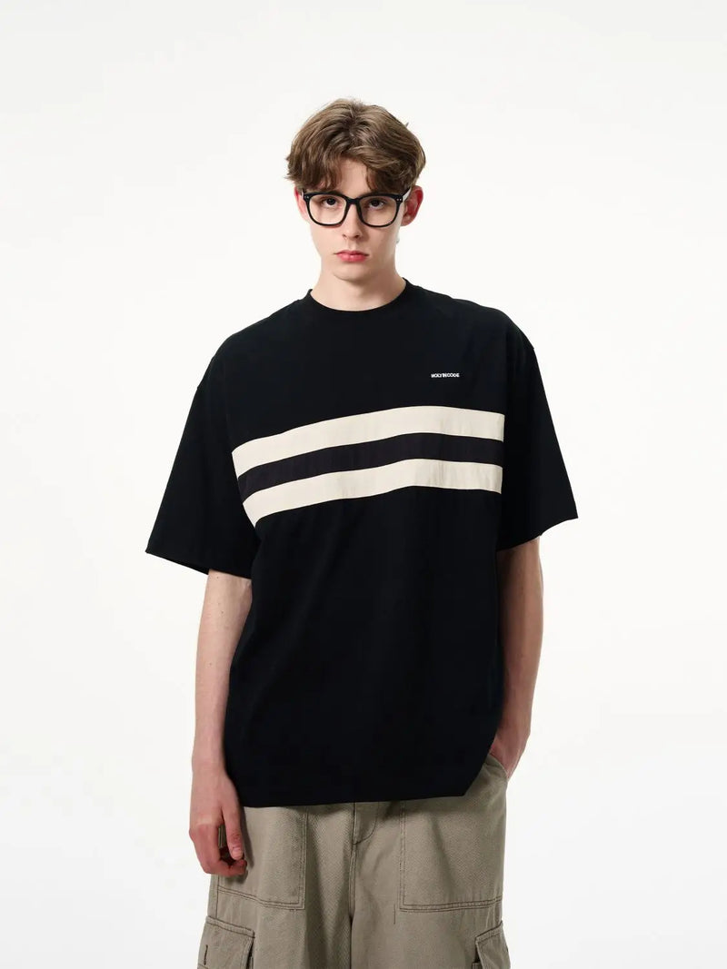 American summer street fashion men and women personalized letter print round neck short sleeved couple Harajuku loose casual top