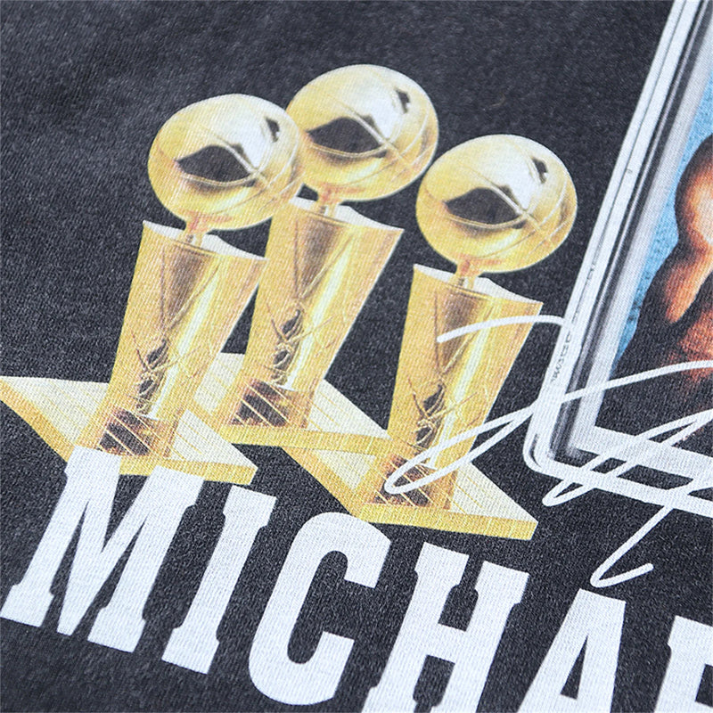Harajuku vintage t-shirt featuring vintage retro mj kb print basketball high street cotton oversized xxxl quality tops t shirt