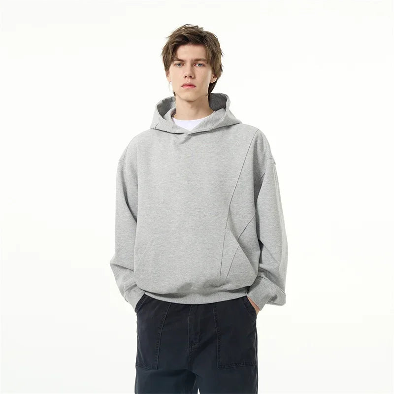 Cyberpunk-inspired hoodie with glitch digital details