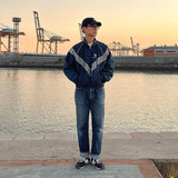 grunge street bomber, modern fit for men, oversized fit