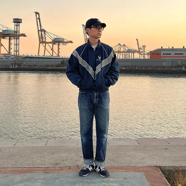 grunge street bomber, modern fit for men, oversized fit