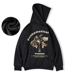 Autumn Men Funny Wisdom Monkey Graphic Print Hooded