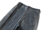y2k washed gradient jeans pants blue stretch floor mop pants distressed casual micro speaker baggy mens and womens flare jean unique jeans style 116