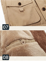 New 2022 Men's Casual Jacket Fashion Winter Parkas Male Fur Trench Thick Overcoat Heated Jackets Cotton Warm Coats Long-sleeved