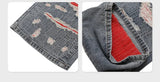 men distressed ripped destroied denim jean pants new fashion patchwork biker jeans streetwear flare pants jogger y2k men s jeans unique joggers style 3291