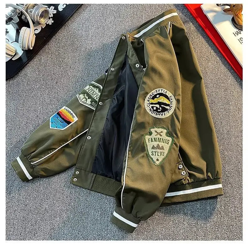 leather panel jacket, streetwear for men, men's streetwear fashion, oversized urban jacket, high quality cold-weather coat