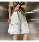 korean style niche casual shorts men summer workwear five point pants design trendy brand loose couple style retro sports pants unique shorts style 2177