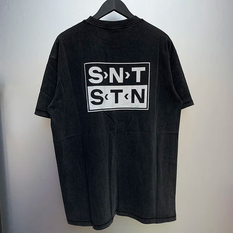 Trapwear Shirt – Vintage Wash Black Saint T Shirts Men Woman Best Quality Two – Urban Streetwear for Men & Women