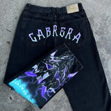 harajuku y2k jeans for men anime graphic pants streetwear 2024 new women japanese style high waist jean wide leg trouser unique jeans style 4078