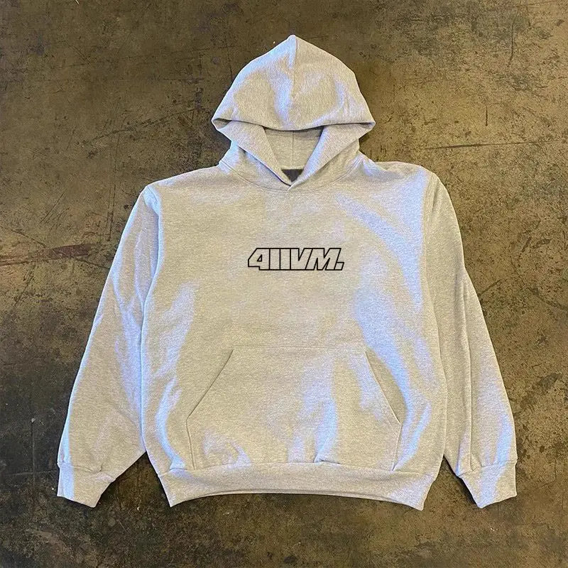 Simple Versatile English Letter Printed Hooded Sweatshirt Trendy Male Hoodie Jacket