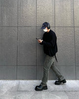 techwear flame knit sweater with structured oversized fit, ideal for cold streetwear layers, men’s streetwear clothing piece 