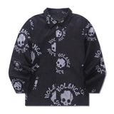 Rainbowtouches Skull Coaches Jacket Men Long Sleeve Tops Turn Down