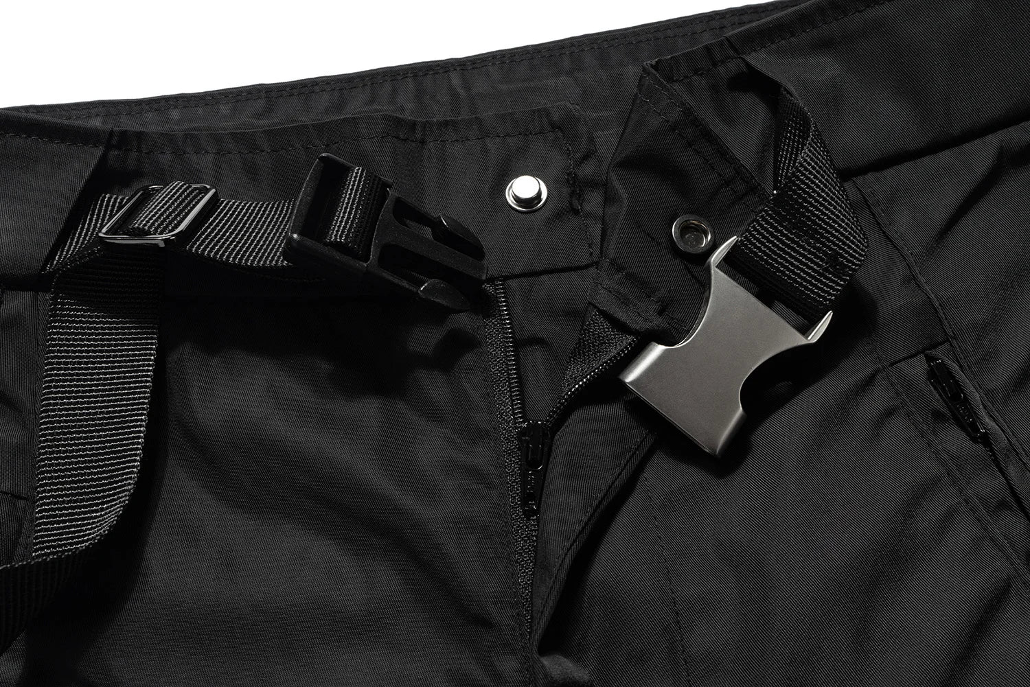 streetwear ribbons functional curve zipper baggy cargo pants for men vibe style straight baggy casual trousers oversized unique cargo style 797