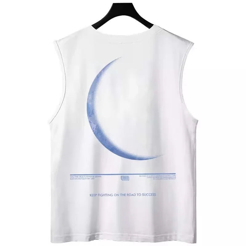 Glitchcore Aesthetic drop – Summer Goth Graphic Tank Tops Men Hip Hop Fashion Sleeveless