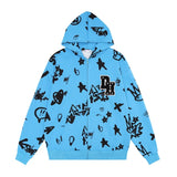 glitchcore tribal flames featuring rainbowtouches hoodies mens streetwear for men pattern printed hip hop high street coat cotton vintage superior quality black