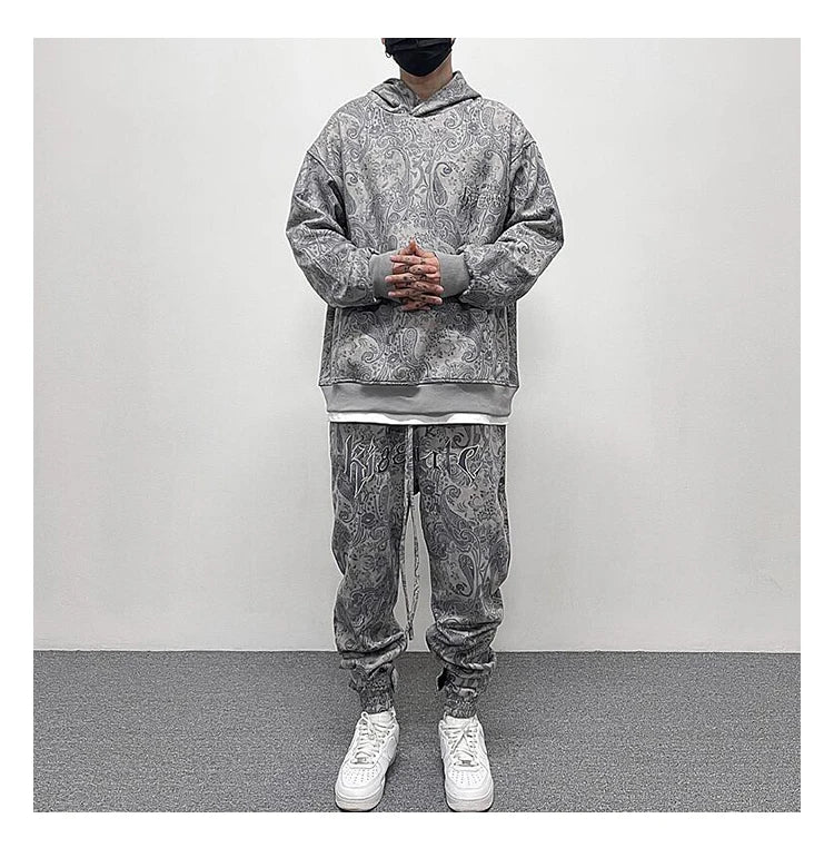Vaporwave Drop – Fashion Paisy Hoodies Pullover Casual Suede Hooded – Streetwear Fashion for Men & Women