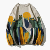 grunge oversized flame jumper built for warmth and edge, essential for winter street style, men’s streetwear clothing piece f