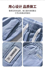 mens pants shorts thin harajuku casual elastic waist sweatpants male short 2024 summer jogger streetwear breathable shorts unique joggers style 1372
