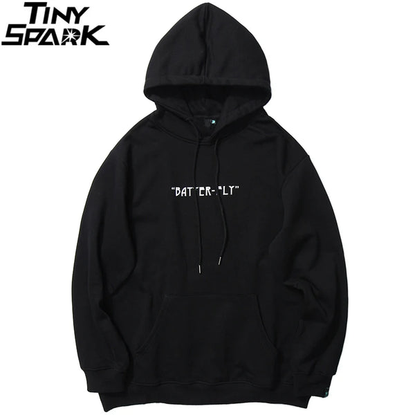 2023 Men Hip Hop Sweatshirt Hoodie Color Butterfly Streetwear Harajuku Pullover Hoodie Cotton Fleece Winter Autumn Black Hoodie
