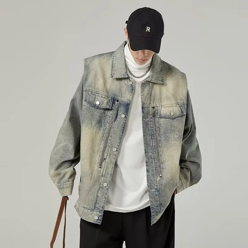 minimalist streetwear jacket, bold fashion piece, aesthetic