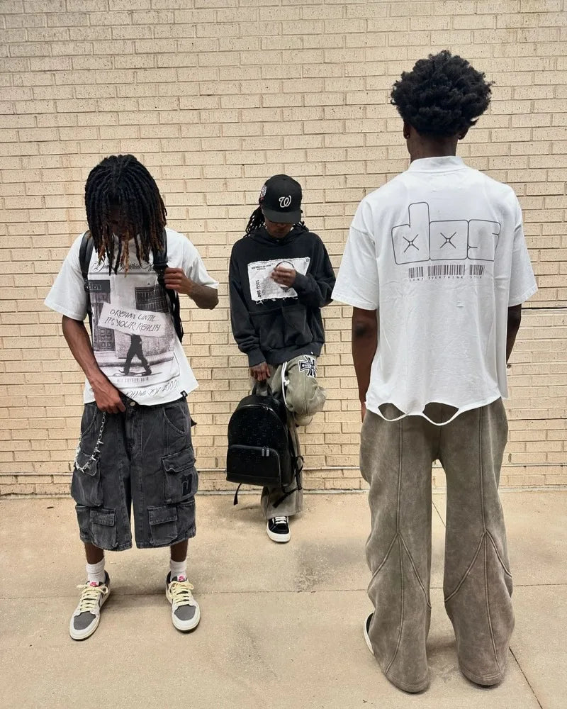 Skatercore Graphic tee – 2024 American Street Fashion Brand Hip Hop Retro Short Sleev