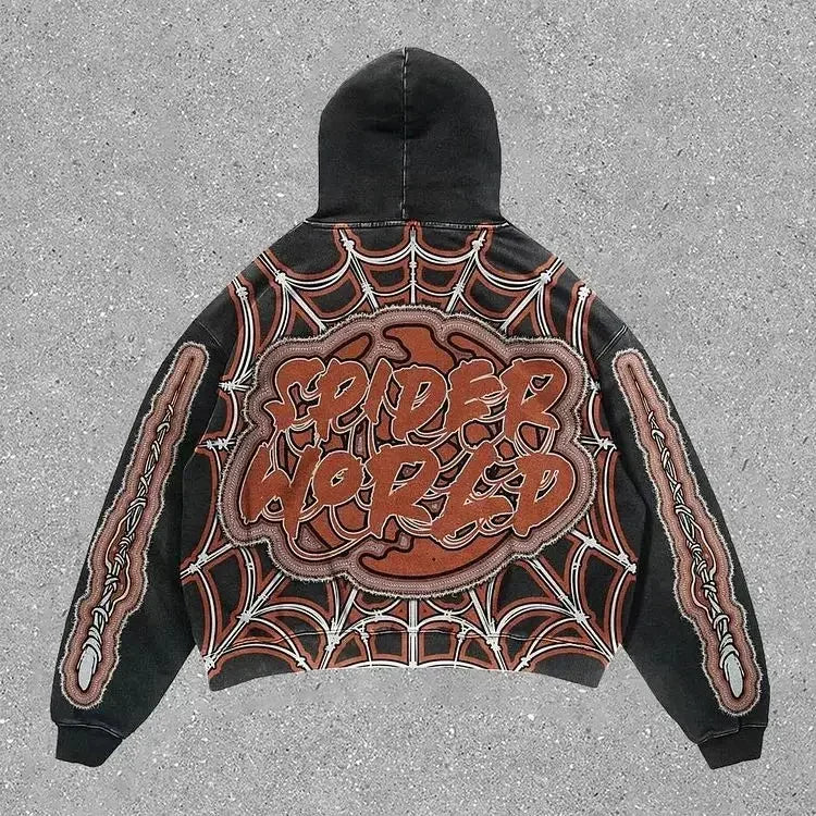 Harajuku Oversized Gothic Dragon Print Hoodies Women Hoodie Streetwear