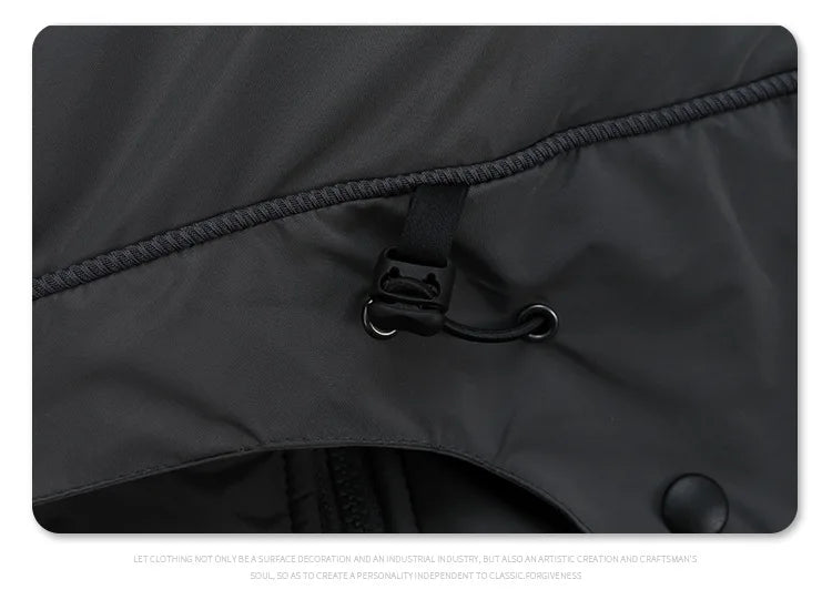 Brand New 2023 Mens Ninja Functional Dual Zipper Parkas Windproof Hooded Jacket Puffers Pockets Outdoor Work Coats Thicken #633