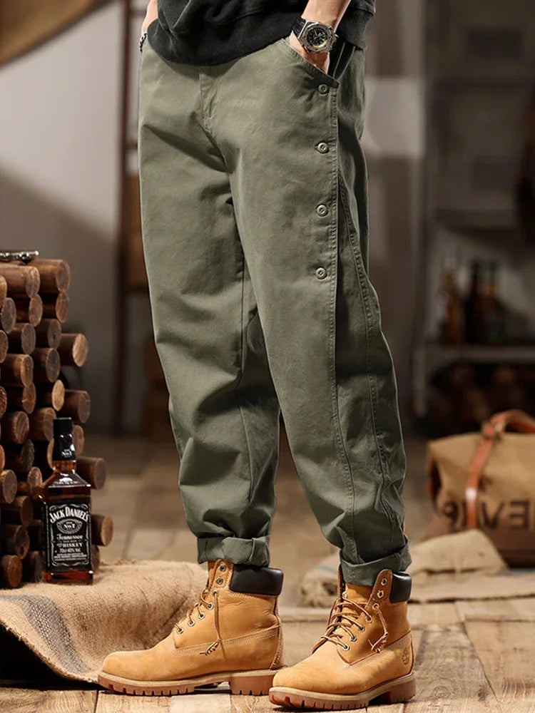 new breasted cargo tracksuit pants for men autumn y2k vintage harem tactical sweatpants casual outdoor baggy joggers trousers unique joggers style 71