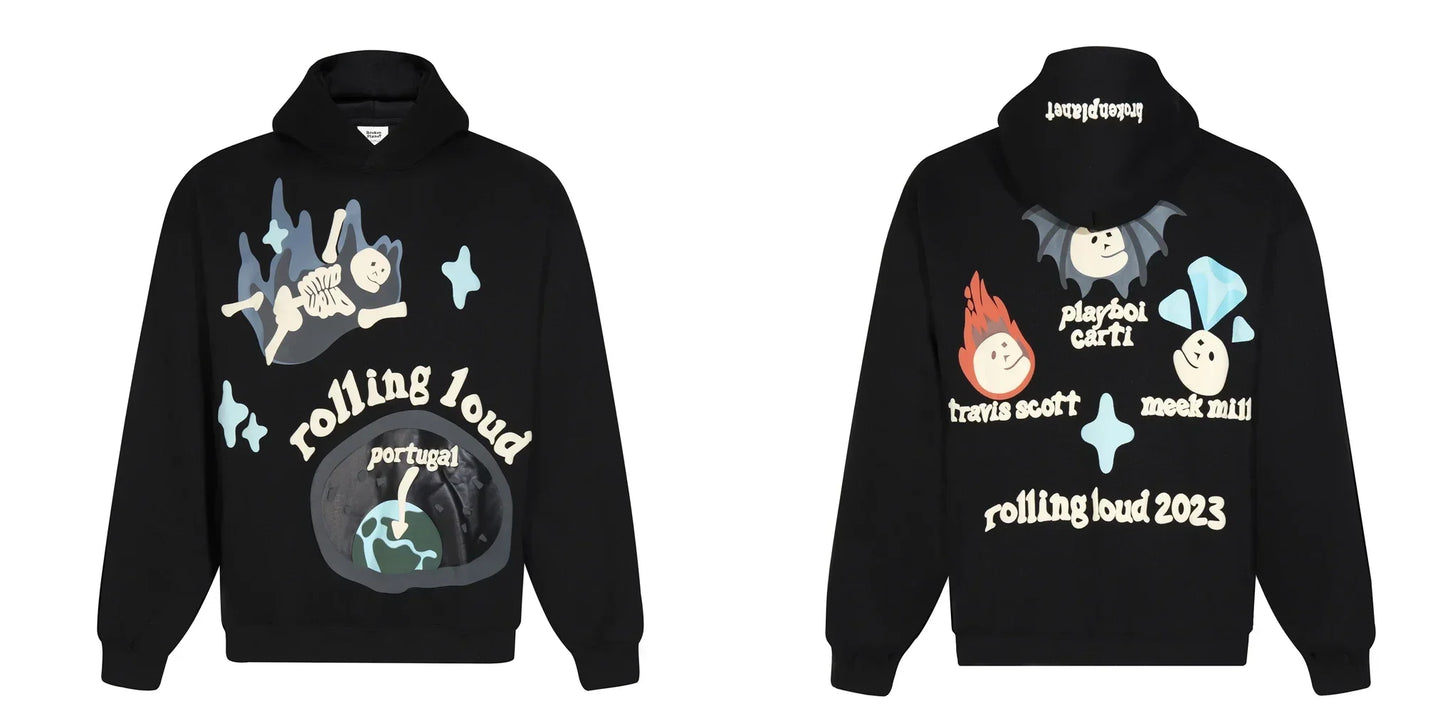 Retro Oversized Sportswear Fashionable Luxury Brand Revived King Print