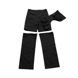 fashion detachable pants streetwear mens new casual hip hop streetwear cargo pocket tactical trousers straight joggers men pants unique joggers style 1645