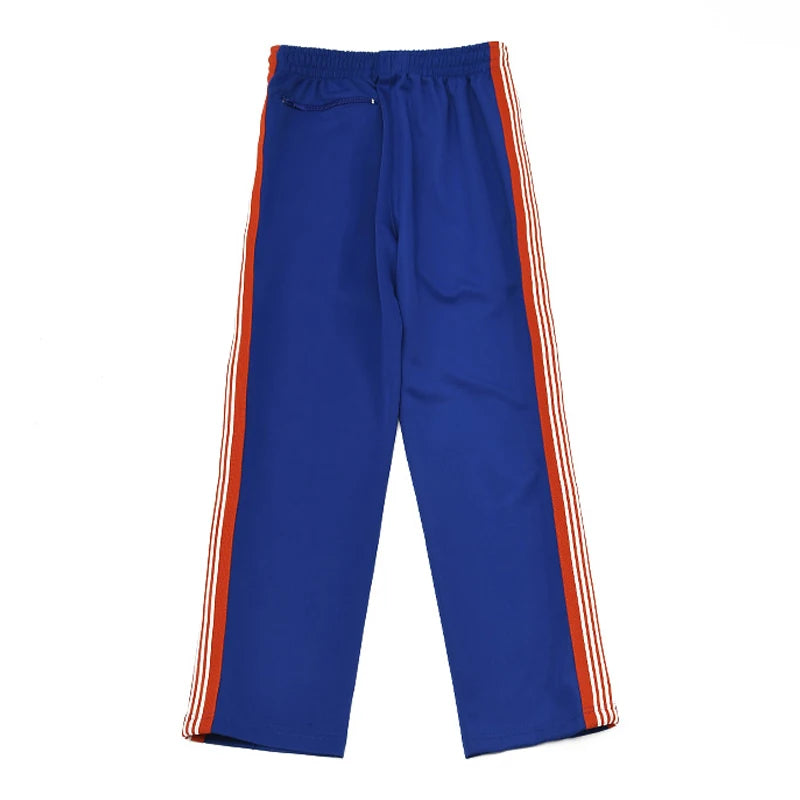 colorful blue motion casual pants men woman trend side edge weaving embroidery drawstring loose joggers sweatpants sporty tapered joggers