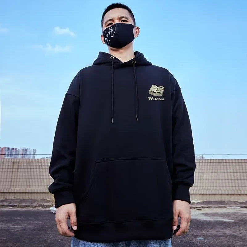 Autumn Men Funny Wisdom Monkey Graphic Print Hooded