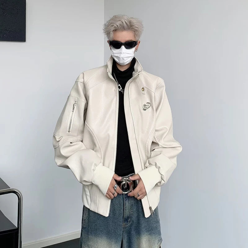 checkered varsity coat, layered streetwear look, trendy