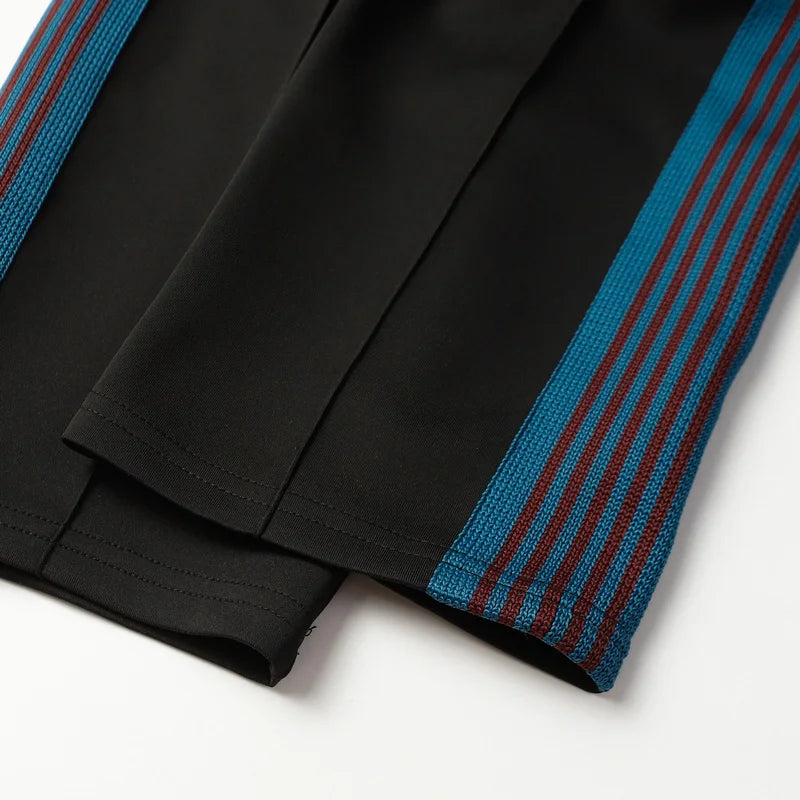 sea blue casual pants men woman loose comfortable side edge weaving stripe embroidery drawstring joggers sweatpants unique joggers style 5281