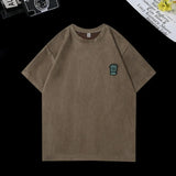 Glitchcore Oversized shirt – I Need Coffee Graphic Print Short Sleeve T Shirts Hombre Y2K
