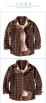 oversized casual hop graphic design high streetwear style material hip urban print everyday quality - style fit unisex premium 8a559f wear essential fashion image corduroy-plaid-shirt-jacket-men-autumn-winter-casual-thick-warm-male-military-wool-fleece-shirts-coats-camisa-masculina-chemise streetwear design ID 04d57